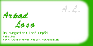 arpad loso business card