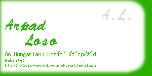 arpad loso business card